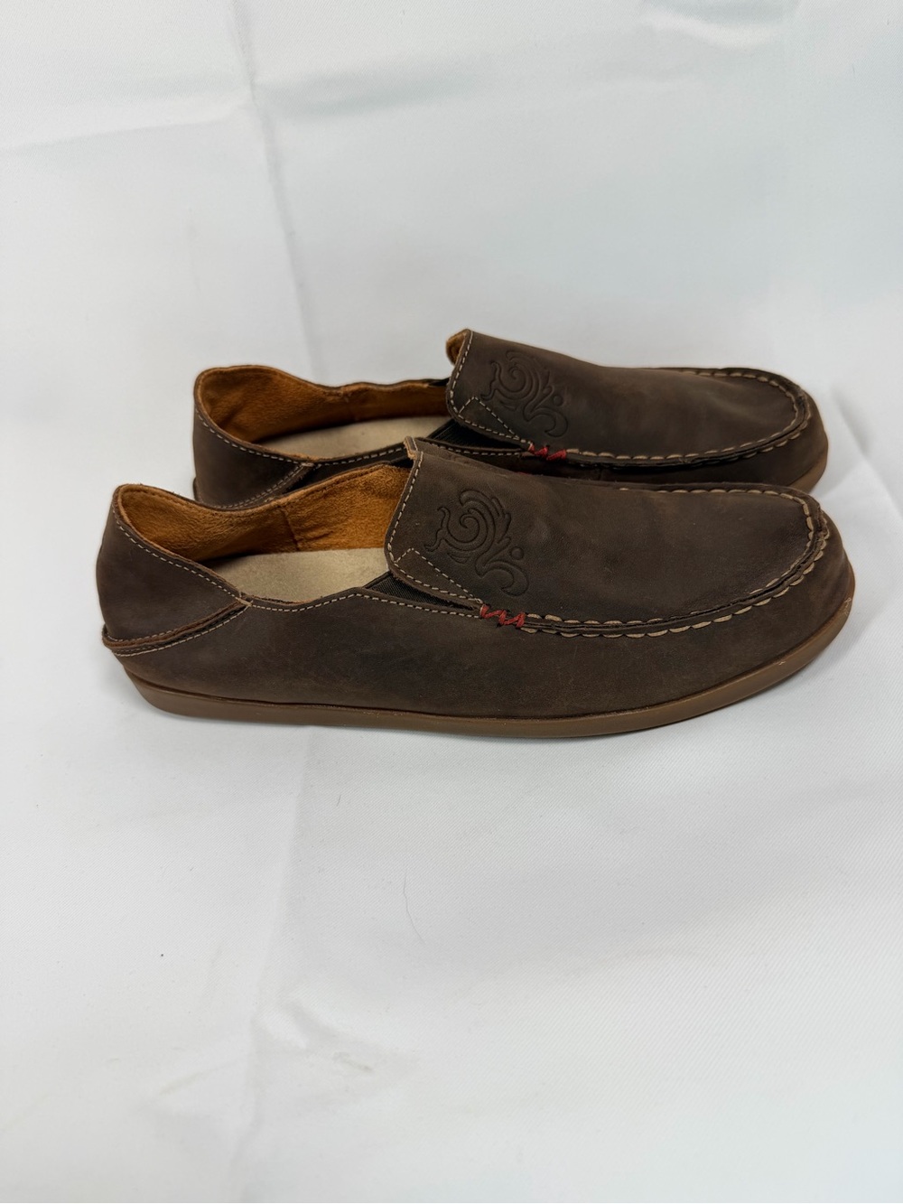 OLUKAI Women’s Size 8.5 Shoes Slip On Style Leather Nohea Nubuck Loafer - Picture 12 of 14